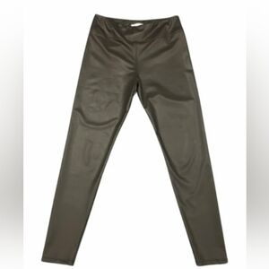 Women's Black Leather Leggings